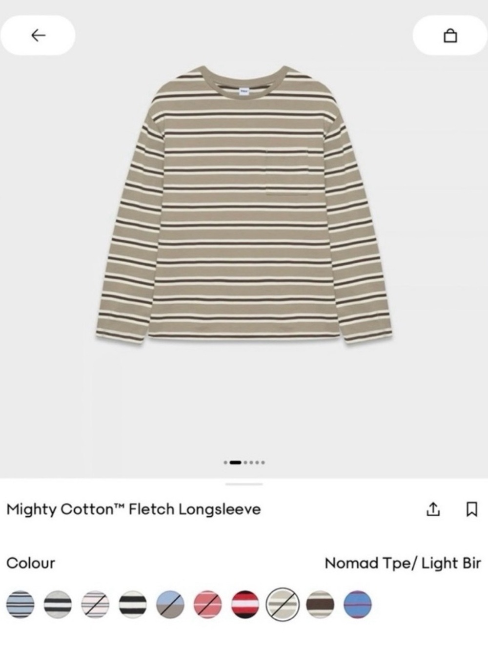 Aritzia TNA Mighty Cotton Fletch Long sleeve size Small